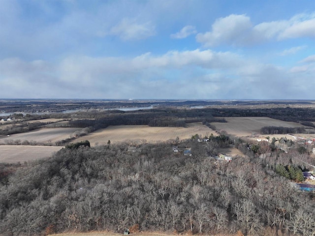 bird's eye view featuring a rural view