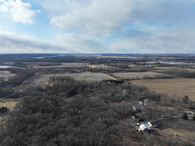 drone / aerial view with a rural view