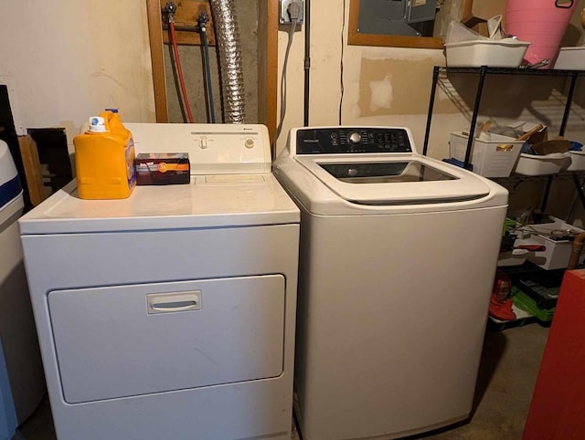 laundry area featuring independent washer and dryer