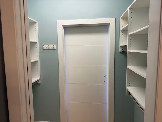 view of walk in closet