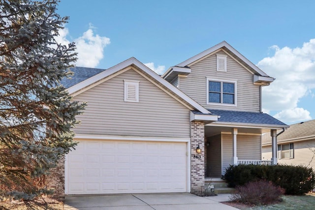 front of property featuring a garage