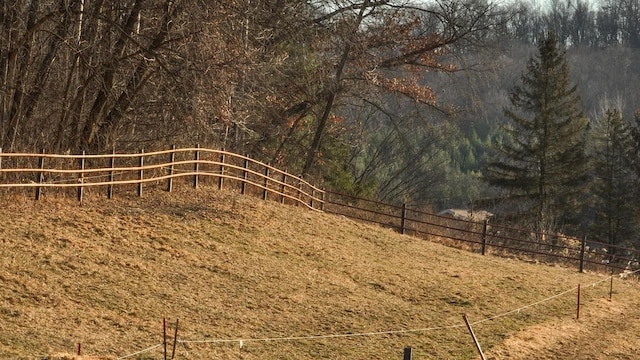 view of yard featuring a rural view