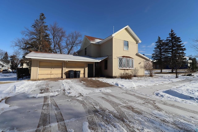 front facade featuring a garage