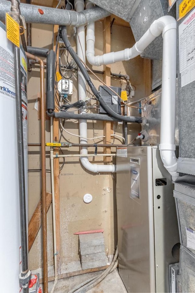 utilities featuring gas water heater