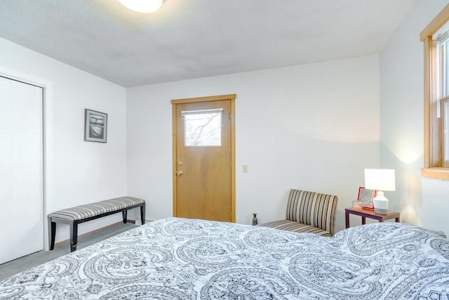 bedroom featuring carpet