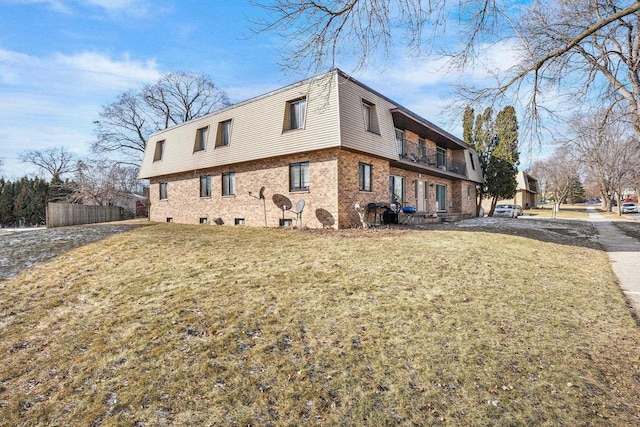 view of home's exterior featuring a lawn