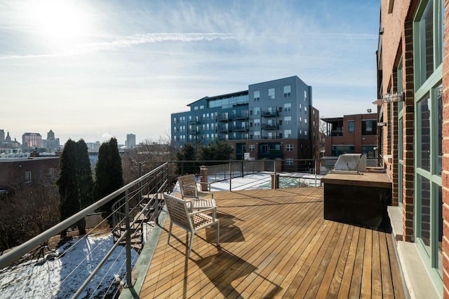 view of wooden terrace