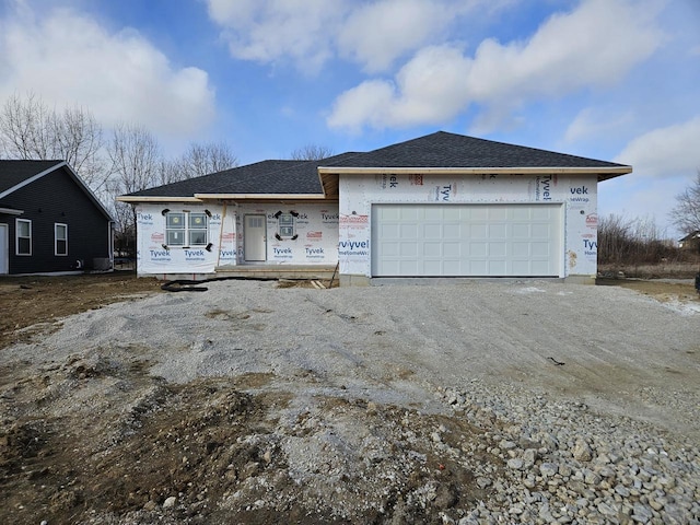 view of front of home featuring a garage