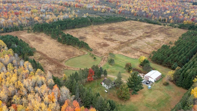 bird's eye view featuring a rural view