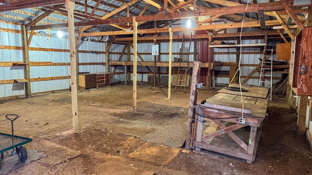 misc room featuring vaulted ceiling