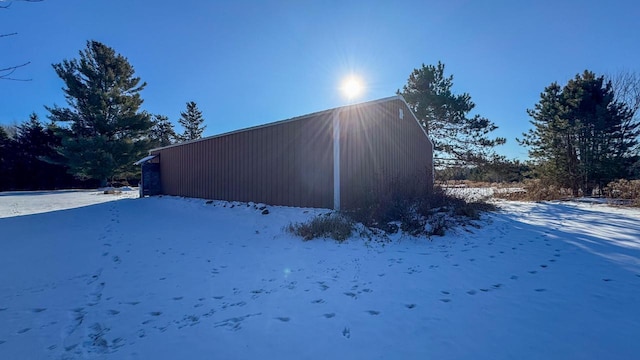 view of snowy exterior