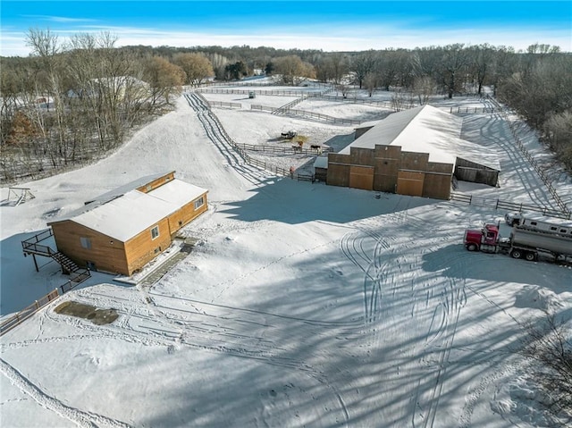 view of snowy aerial view