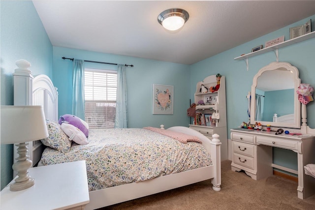 bedroom featuring carpet