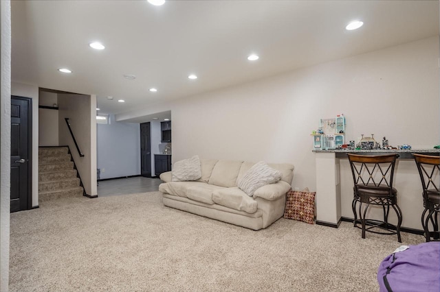 view of carpeted living room