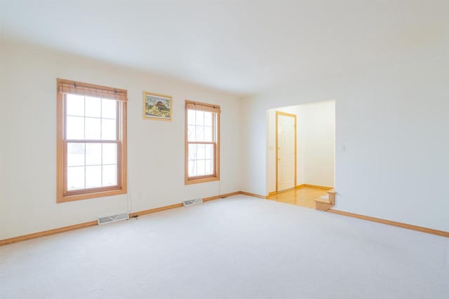 carpeted empty room with a healthy amount of sunlight