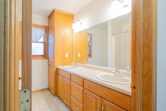 bathroom with vanity