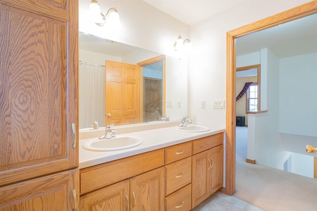 bathroom with vanity