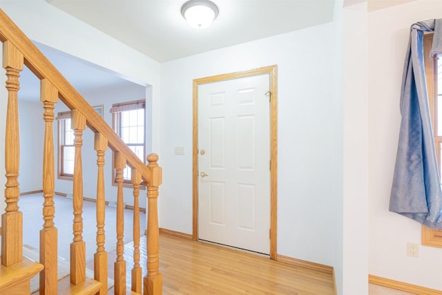 entryway featuring light hardwood / wood-style floors