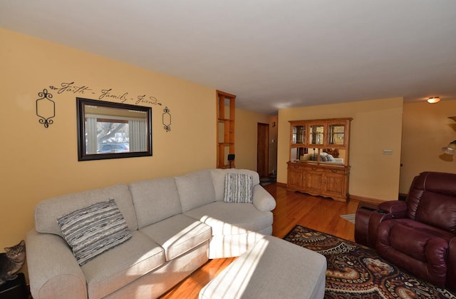 living room featuring hardwood / wood-style flooring