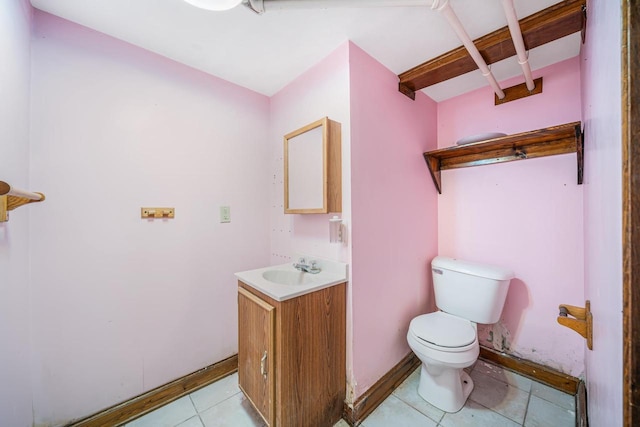 bathroom featuring toilet and vanity