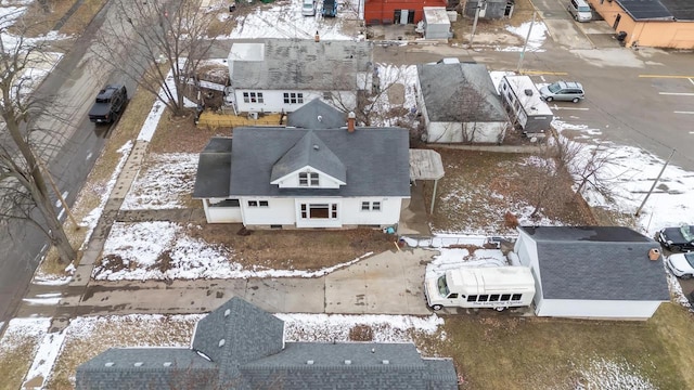 view of snowy aerial view