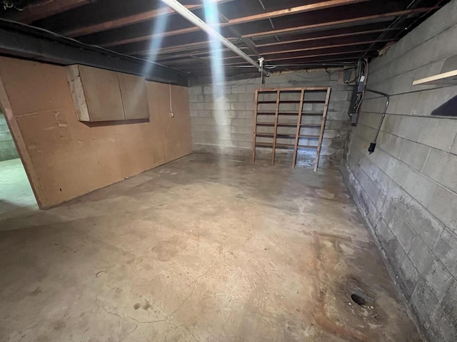 view of basement