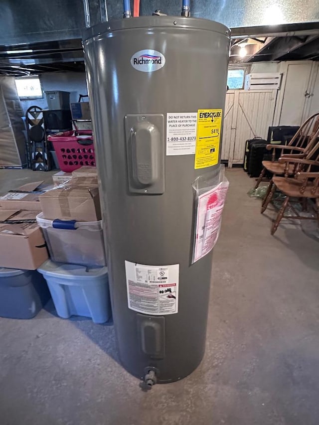 utilities featuring electric water heater