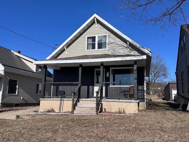 bungalow with covered porch