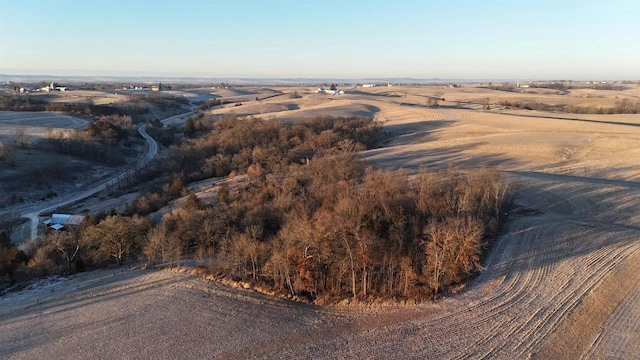 aerial view featuring a rural view