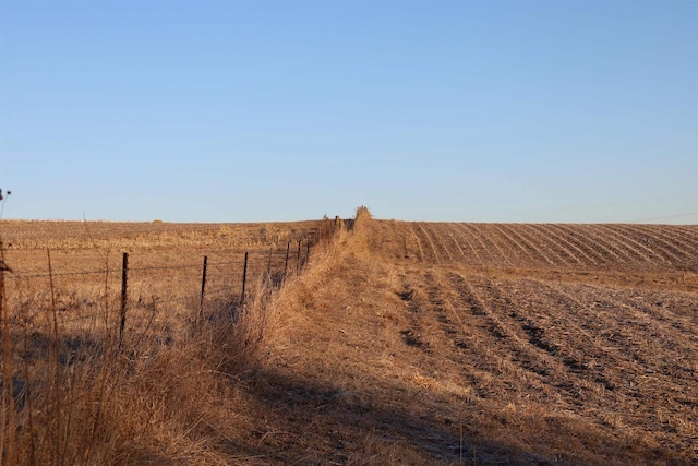 view of yard with a rural view