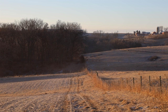 view of street with a rural view