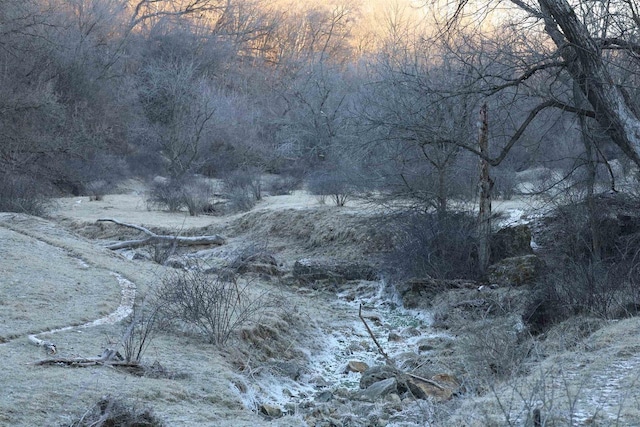 view of nature at dusk