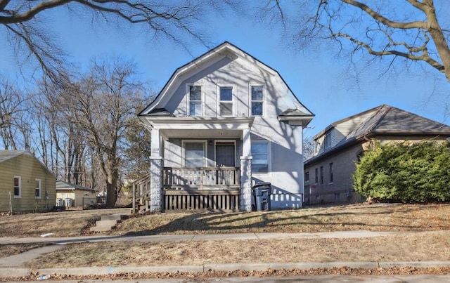 view of front of property with covered porch