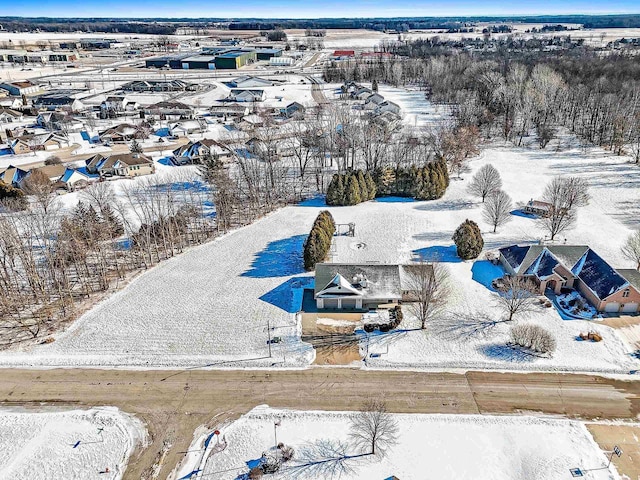 view of snowy aerial view