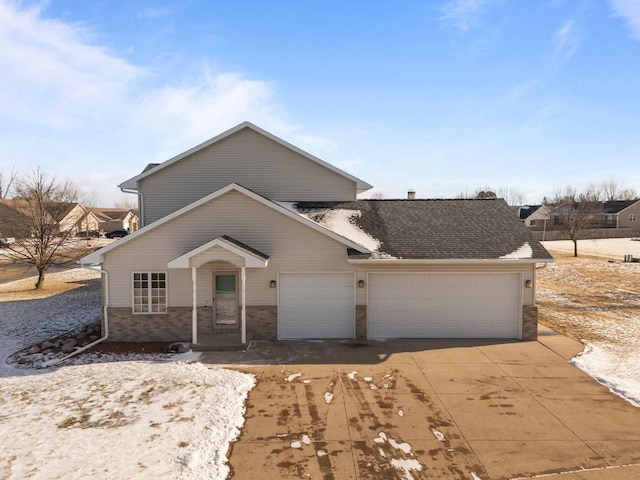 view of property with a garage