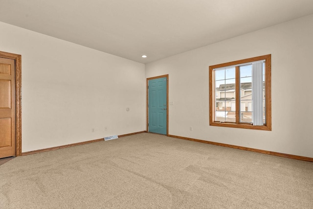 view of carpeted empty room