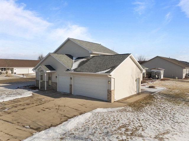 view of home's exterior featuring a garage