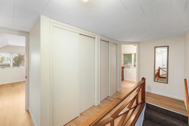 hall featuring light wood-type flooring