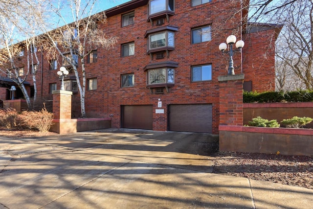 view of property with a garage