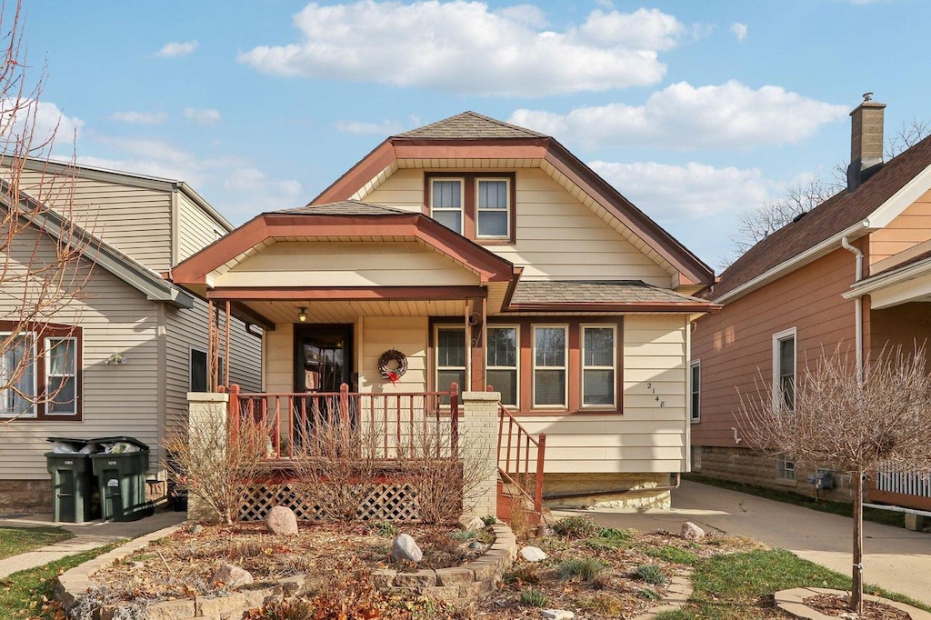 bungalow-style home with a porch