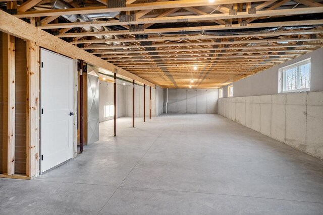 view of basement