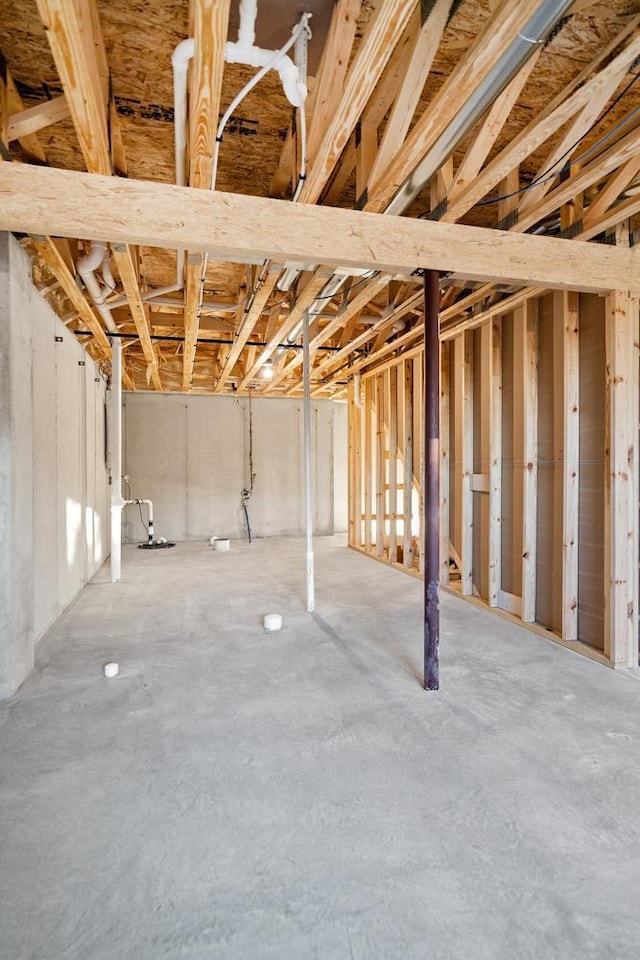 view of basement