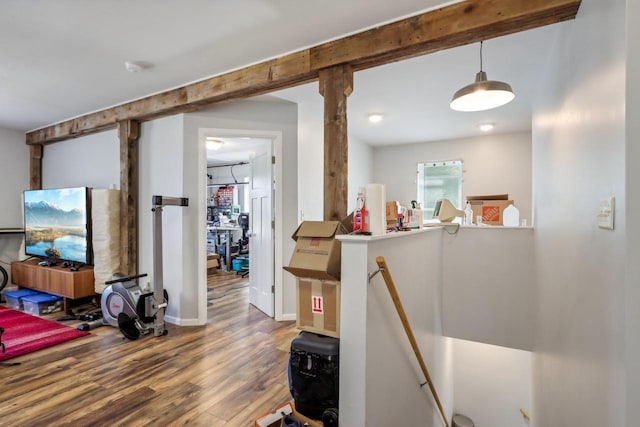 interior space featuring hardwood / wood-style flooring