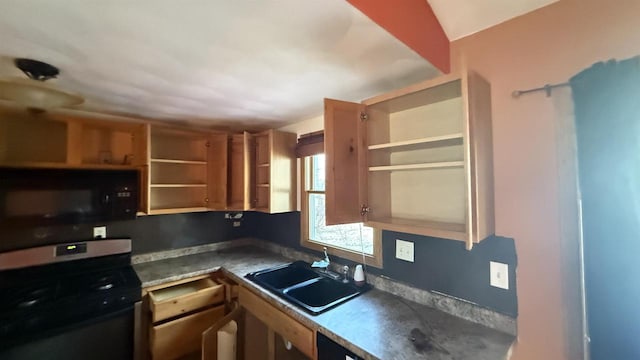 kitchen featuring stove and sink