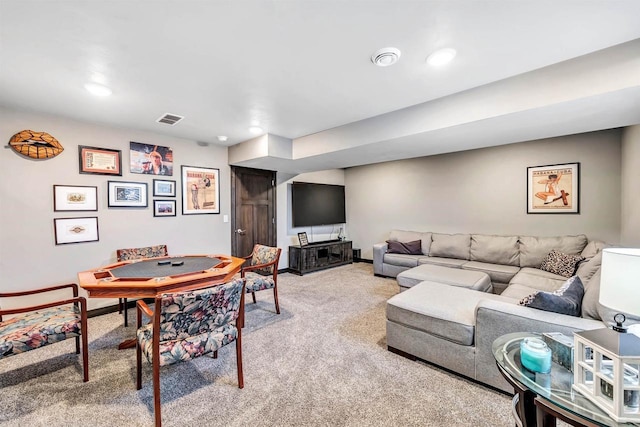 view of carpeted living room