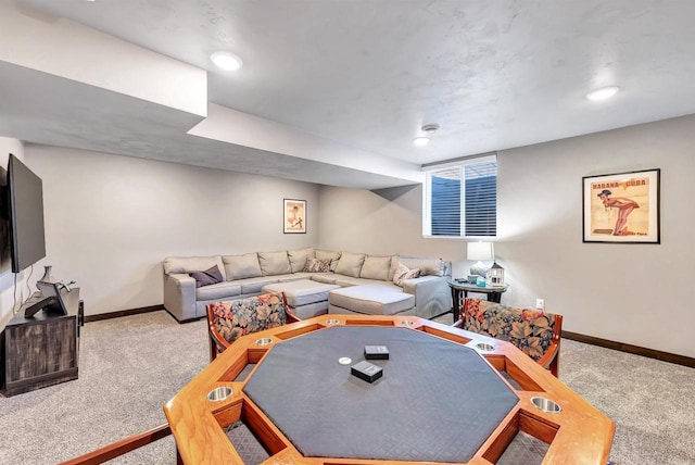 view of carpeted living room