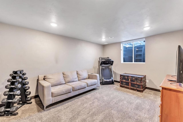 view of carpeted living room