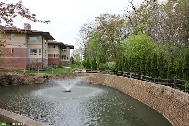 view of water feature