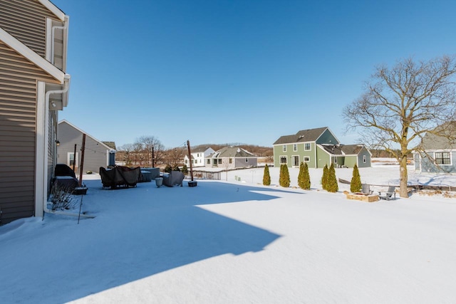 view of snowy yard