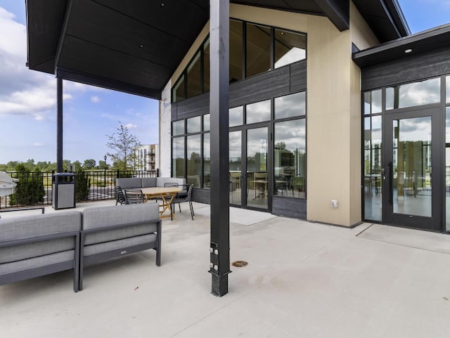 view of patio with an outdoor living space